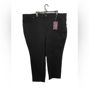 GLORIA VANDERBILT AMANDA CLASSIC FIT STRETCH BLACK JEANS PLUS SIZE 24W NWT